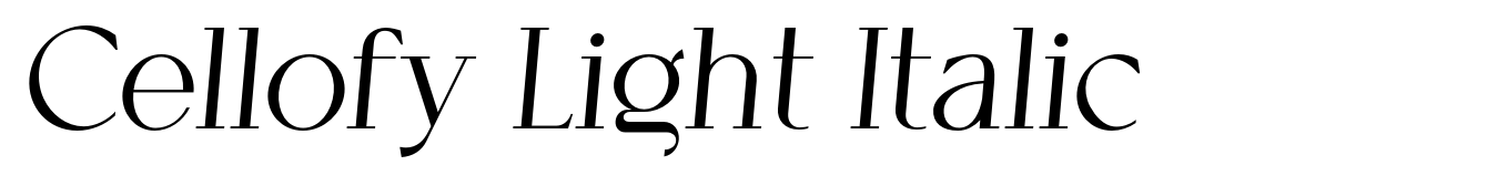 Cellofy Light Italic